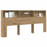 Headboard Cabinet with Shelf Artisan Oak 220 x 19 x 101.5 cm 879448