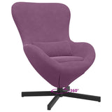 Egg Chair Purple 63 x 73 x 90 cm Velvet 42002767