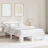 Bed Frame with Headboard White 120 x 190 cm Solid Pine Wood 872453