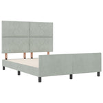 ZNTS Bed Frame Light Grey 140x200 cm Velvet 3345011