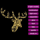 Reindeer Pull Sleigh Warm white 68 x 36.5 x62.5 cm PET 42019066