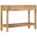 Console Table with 2 Drawers 110x35x75 cm Solid Wood Mango 354982