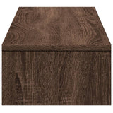 Monitor Stand with Drawers Brown Oak 100x27x15 cm Engineered Wood 854676