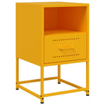 ZNTS Bedside Cabinet Mustard Yellow 36x39x60.5 cm Steel 846560