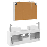 Bathroom Cabinet Set 4 pcs White Engineered Wood 3406415