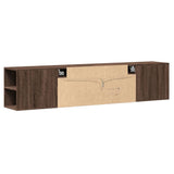 TV Wall Cabinet with LED Brown Oak 180x31x39.5 cm 3307960