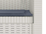1-Seater Armchair with Cushion Rattan Look PP White 8011863