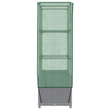 Raised Bed with Greenhouse Cover Rattan Look 80x40x138 cm 4015856