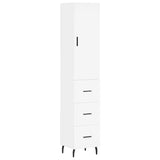 Highboard White 34.5x34x180 cm Engineered Wood 3198865