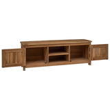 TV cabinet 110 x 30 x 40 cm Natural Solid Teak Wood 42024248