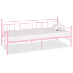 ZNTS 284671 DayBed Frame without Mattress Pink Metal 90x200 cm