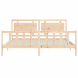 Bed Frame without Mattress 200x200 cm Solid Wood Pine 3192186