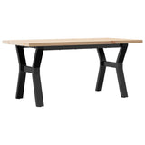 Coffee Table Y-Frame 100x50x45.5 cm Solid Wood Pine and Steel 3282776