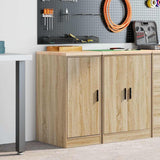 Garage Storage Cabinet Sonoma Oak 40x51x85 cm Solid Wood Pine 860564