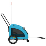 Pet Bike Trailer Blue Oxford Fabric and Iron 93981