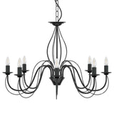 Adjustable Chandelier E14 Metal Black 78 x 101 cm 42053779