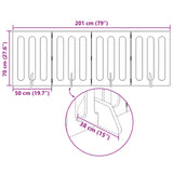 Folding Pet Fence 4 pcs White 201 x 38 x 70 cm Engineered Wood 8005954