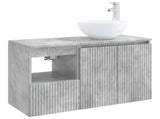 Bathroom Furniture Set 2 pcs Concrete Grey Engineered Wood 3404027