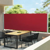 Patio Retractable Side Awning 600x160 cm Red 313378