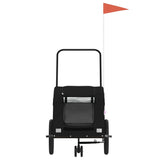 Pet Bike Trailer Black Oxford Fabric and Iron 93989