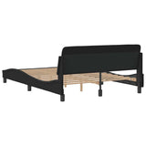 Bed Frame "Dover" Black 135x190 cm Double Velvet 373330