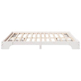 Bed Frame White 180 x 200 cm Solid Pine Wood 872852