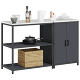 Kitchen Storage Set HATTEM 2 pcs Anthracite Cold-rolled Steel 3392661