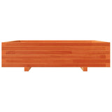 Garden Planter Wax Brown 100x100x26.5 cm Solid Wood Pine 847320