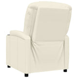 Recliner Chair Cream White Faux Leather 340960