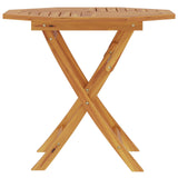 Folding Garden Table Natural 90 x 90 x 75 cm Solid Teak Wood 42042412