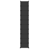 Shoe Rack Black Polypropylene, Steel Tall Shoe Rack Rectangular 340560
