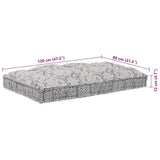 Sofa Cushion Light Grey 120 x 80 x 12 cm Fabric 4019073