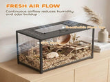 Hamster Cage, Chewproof Metal Rat Cage with Deep Base, Openable Top for Syrian Dwarf Hamster, T3398P553205