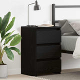 Bedside Cabinet Black Oak 40 x 35 x 62.5 cm Engineered Wood 862613