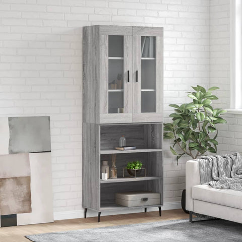 Highboard Grey Sonoma 69.5x34x180 cm Engineered Wood 3198743