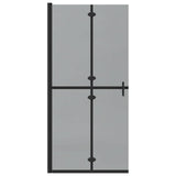 Walk-In Shower Wall Folding Black 90 x 6.5 x 190 cm 42017965