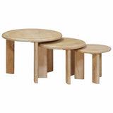 Nesting Coffee Tables 3 pcs Black Solid Mango Wood 4104657