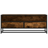 TV Cabinet Smoked Oak 100x34.5x40 cm Engineered Wood and Metal 848816