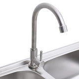 Camping Sink Double Basins with Tap Stainless Steel 151211