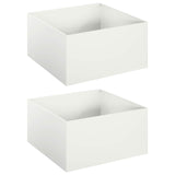 Garden Planter 2 pcs White 60 x 60 x 30 cm Cold-rolled Steel 8005053