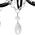 Art Nouveau Style Black Chandelier Crystal Beads 3xE14 Bulbs 241385