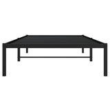 Metal Bed Frame without Mattress Black 107x203cm 373651