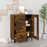 Sideboard Smoked Oak 69.5x34x90 cm Engineered Wood 817366