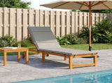 Sunlounger Cushion GEMERT 100% Polyester Grey 200 x 60 x 3 cm 948519