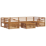 Outdoor Sofa Set 7 pcs Natural Solid Acacia Wood 3373114
