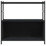 Bookshelf Black Engineered wood, Iron Adjustable Feet Bookshelf 832793