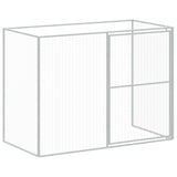 Dog House with Run Light Grey 214x457x181 cm Galvanised Steel 3189126