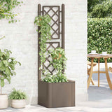 Garden Raised Bed with Trellis and Self Watering System Mocha 313964