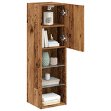 TV Cabinet with LED Lights Old Wood 30.5x30x102 cm 857676