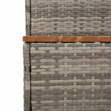 Hot Tub Step Grey 50x50x50,5 cm Poly Rattan and Solid Acacia 4103941